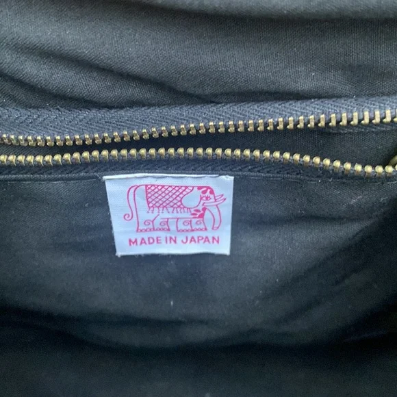 🕵️‍♂️HOST PICK👀 Japanese raffia  handbag w/ wooden angled frame Black - Picture 7 of 9